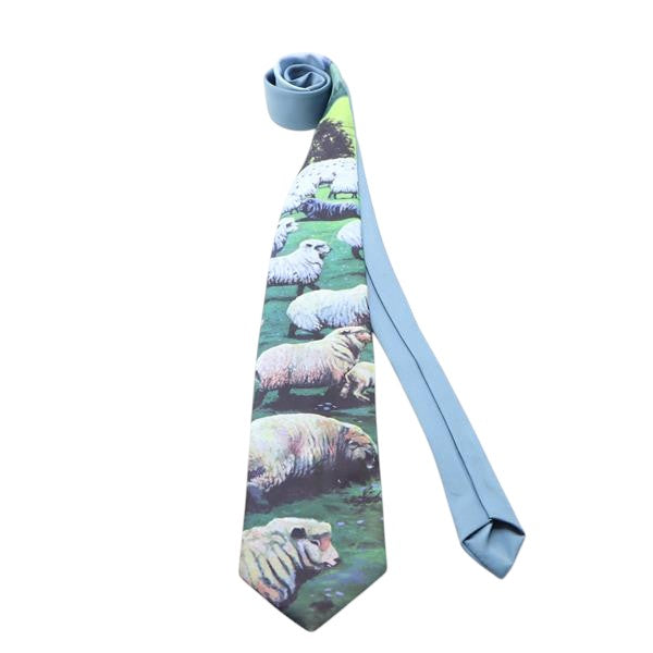 Ralph Marlin cravatta blu con fantasia in poliestere uomo Made in USA