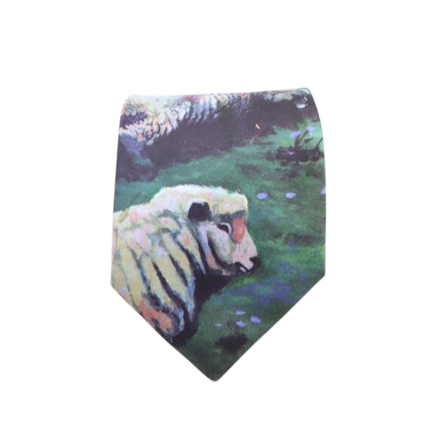 Ralph Marlin cravatta blu con fantasia in poliestere uomo Made in USA