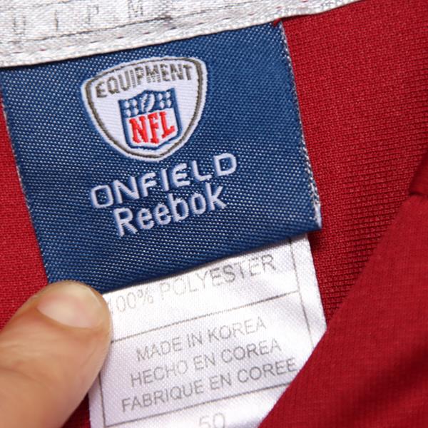 Reebok Arizona Cardinals maglia da footoball vintage bordeaux taglia 50 uomo made in Korea