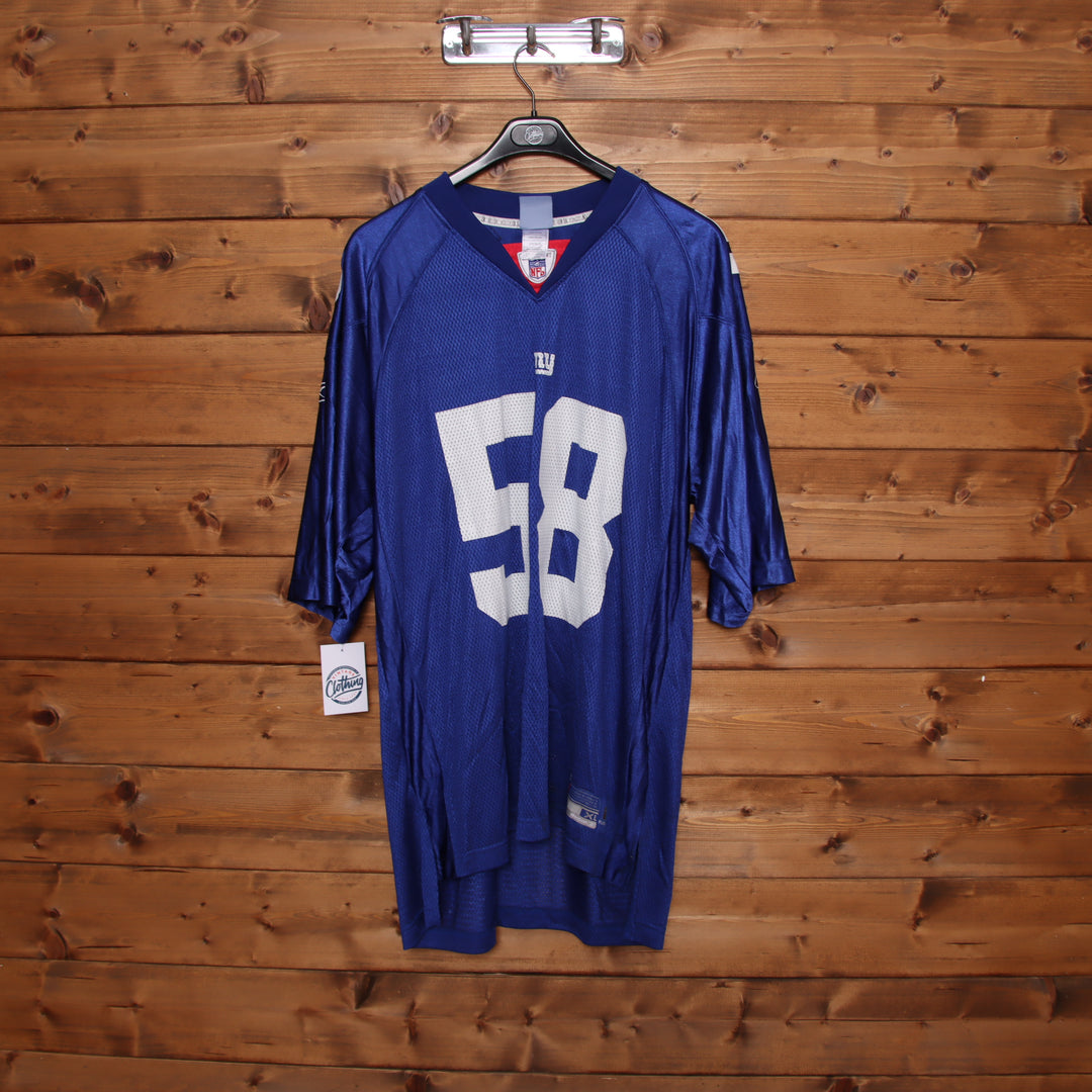Reebok NFL New York Giants Maglia da Football Blu Taglia XL Uomo