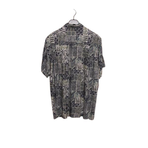 Ron Chereskin camicia hawaiana blu e beige taglia M uomo made in Korea