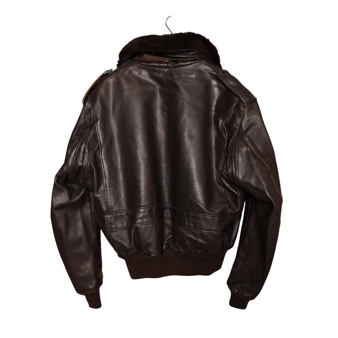 Schott Giacca in Pelle Marrone Taglia 48 Uomo Made in USA