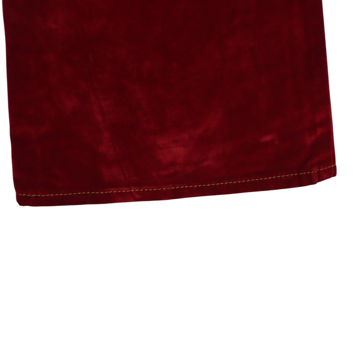 Seal Kay bootcut pantalone rosso in velluto liscio W26 da donna deadstock w/tags