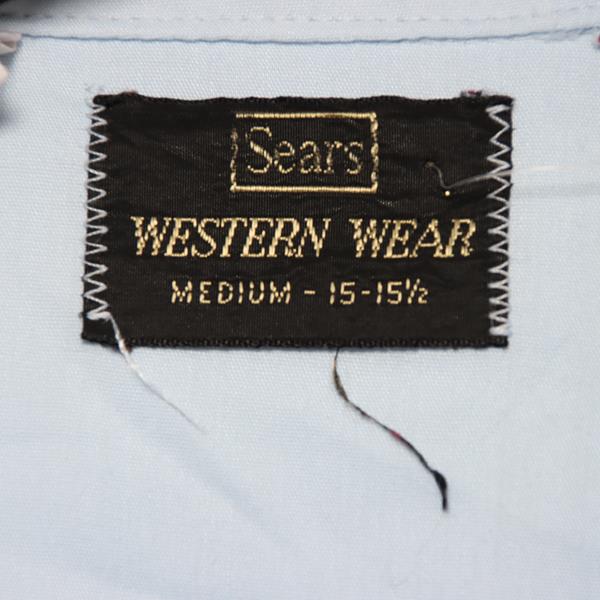 Sears Western Wear camicia vintage azzurra taglia M uomo