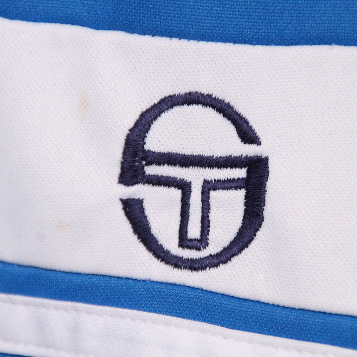 Sergio Tacchini McEnroe 1984 Track Top Vintage Blu e Bianco Taglia 46 Uomo