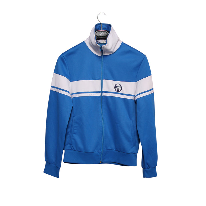 Sergio Tacchini McEnroe 1984 Track Top Vintage Blu e Bianco Taglia 46 Uomo