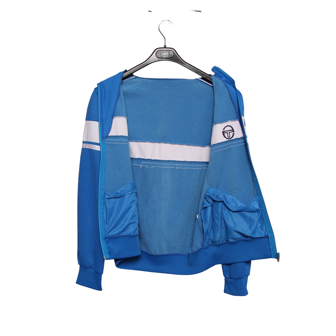 Sergio Tacchini McEnroe 1984 Track Top Vintage Blu e Bianco Taglia 46 Uomo