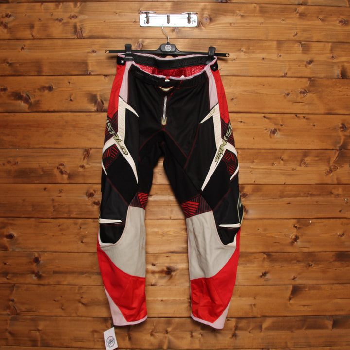 Sinisalo Pantalone da Moto Nero e Rosso Taglia 48 Uomo