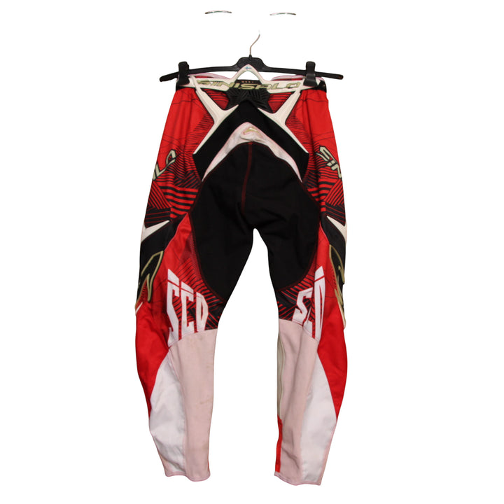 Sinisalo Pantalone da Moto Nero e Rosso Taglia 48 Uomo