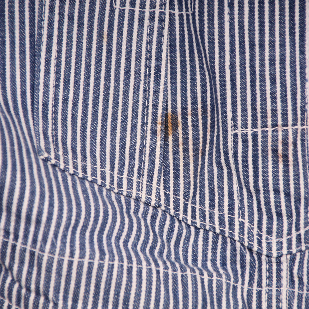 Smith's Salopette di Jeans Vintage Blu a Righe Taglia XS Unisex Made in USA
