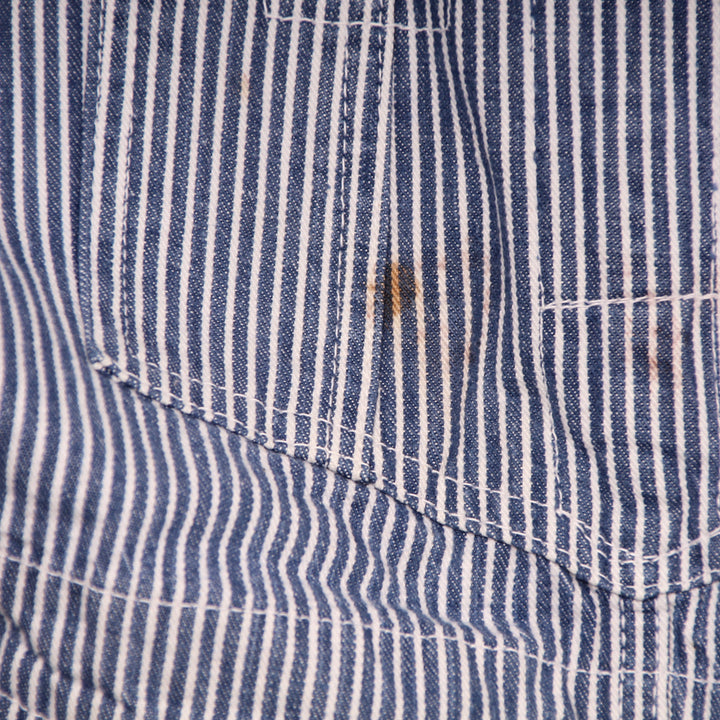 Smith's Salopette di Jeans Vintage Blu a Righe Taglia XS Unisex Made in USA