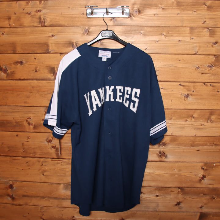 Starter New York Yankees Maglia da Baseball Blu Taglia 2XL Uomo Made in Korea