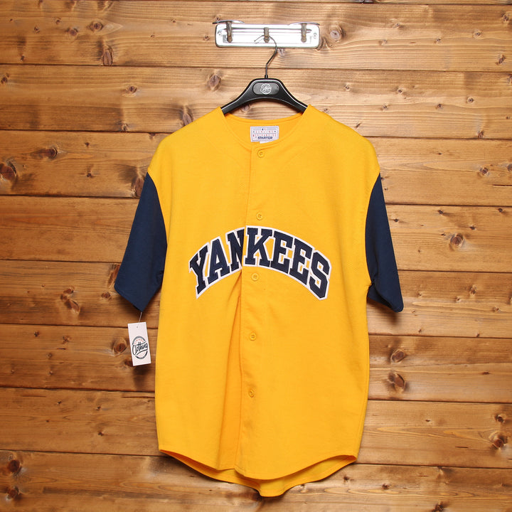 Starter New York Yankees Maglia da Baseball Gialla e Blu Taglia M Uomo Made in Korea