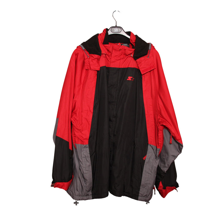 Starter Giacca Vintage Nera e Rossa Taglia XL Uomo