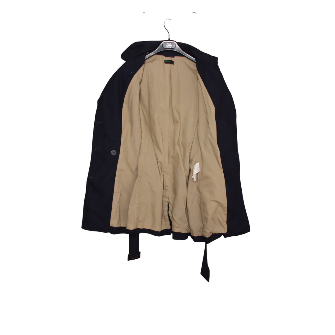 Stile Benetton Trench Blu Taglia 44 Donna