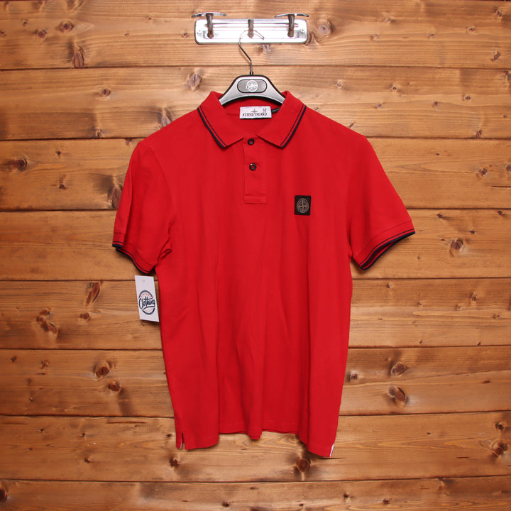Stone Island Slim Fit polo rossa taglia M uomo