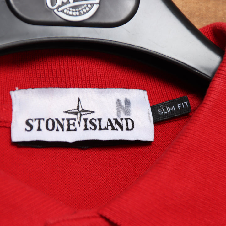 Stone Island Slim Fit polo rossa taglia M uomo