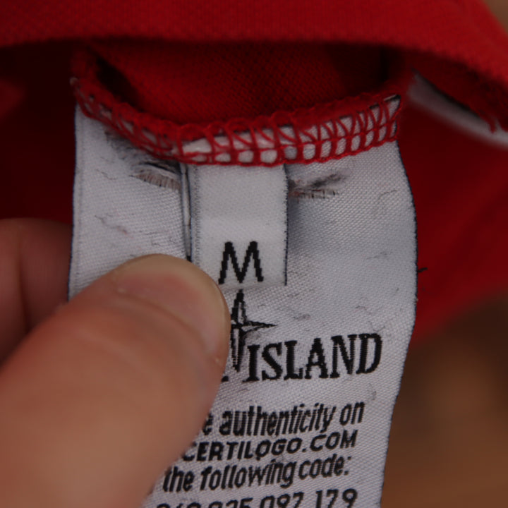 Stone Island Slim Fit polo rossa taglia M uomo
