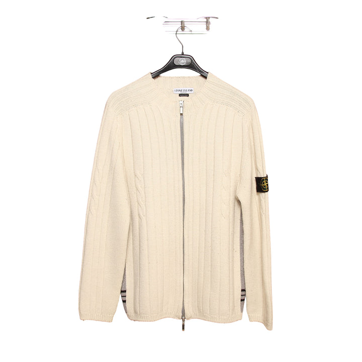 Stone Island Cardigan Panna Taglia L Uomo