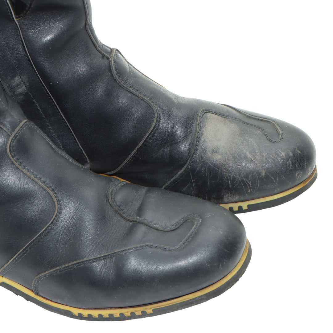 Styl Martin Eddie Lowson Stivale da Moto Vintage Nero in Pelle Numero 41 Uomo