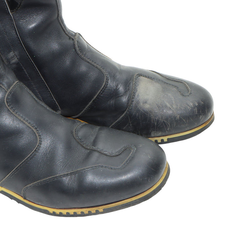 Styl Martin Eddie Lowson Stivale da Moto Vintage Nero in Pelle Numero 41 Uomo