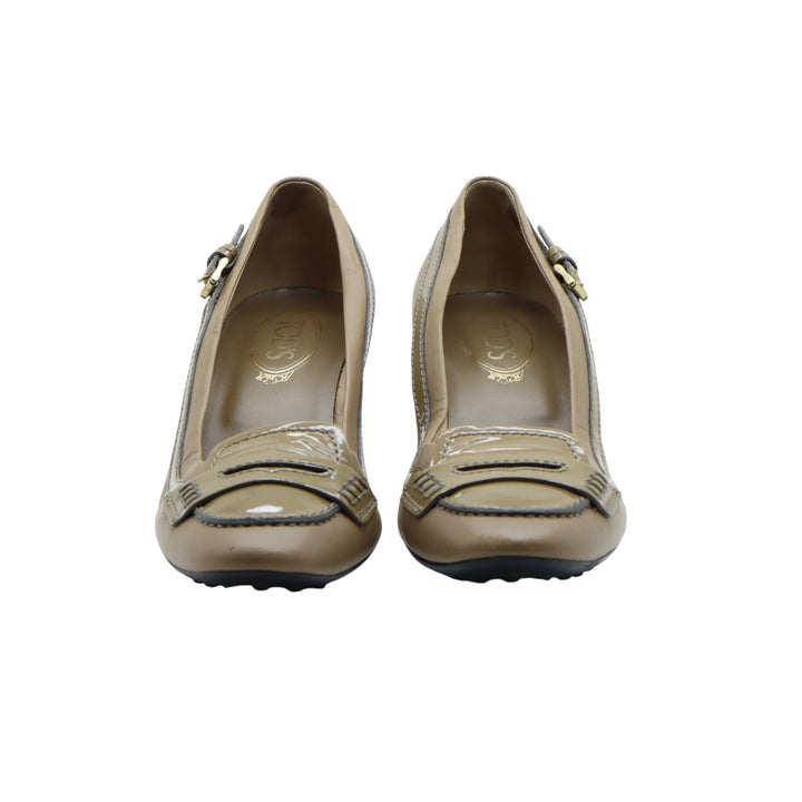 Tod's Decolleté in Pelle Tortora EU 39.5 Donna