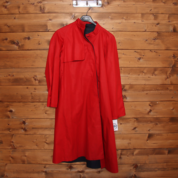 Trench Double Face Rosso e Blu Taglia M-L Donna