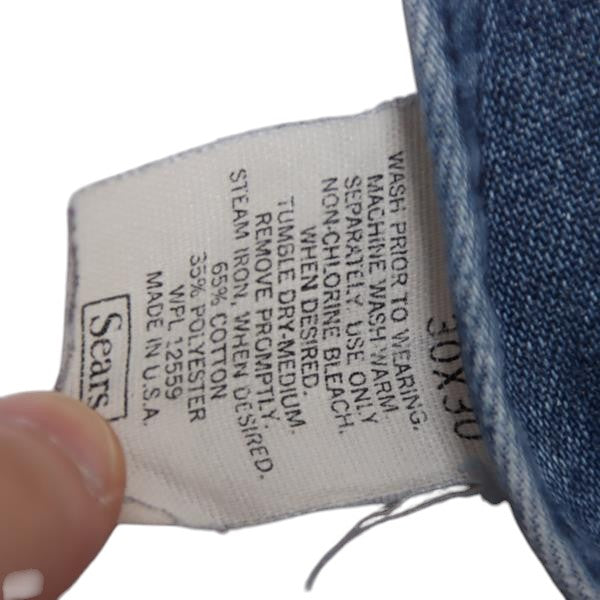 Trudwear salopette di jeans denim W30 L30 unisex made in USA