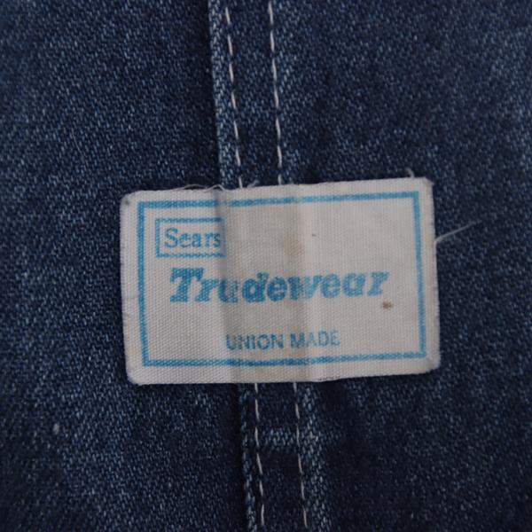 Trudwear salopette di jeans denim W30 L30 unisex made in USA