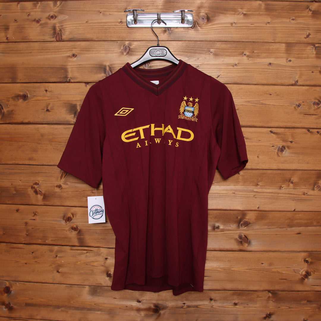 Umbro Manchester City Maglia da Calcio Bordeaux Taglia USA 40 Uomo