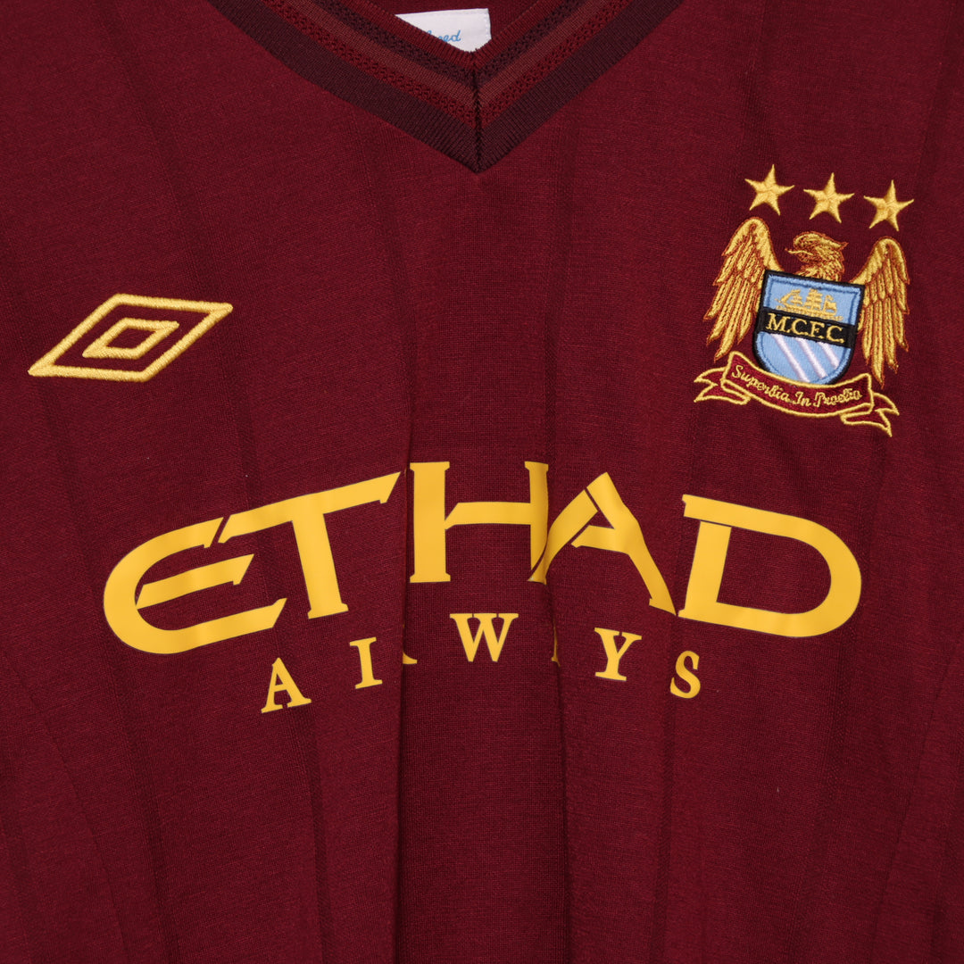 Umbro Manchester City Maglia da Calcio Bordeaux Taglia USA 40 Uomo