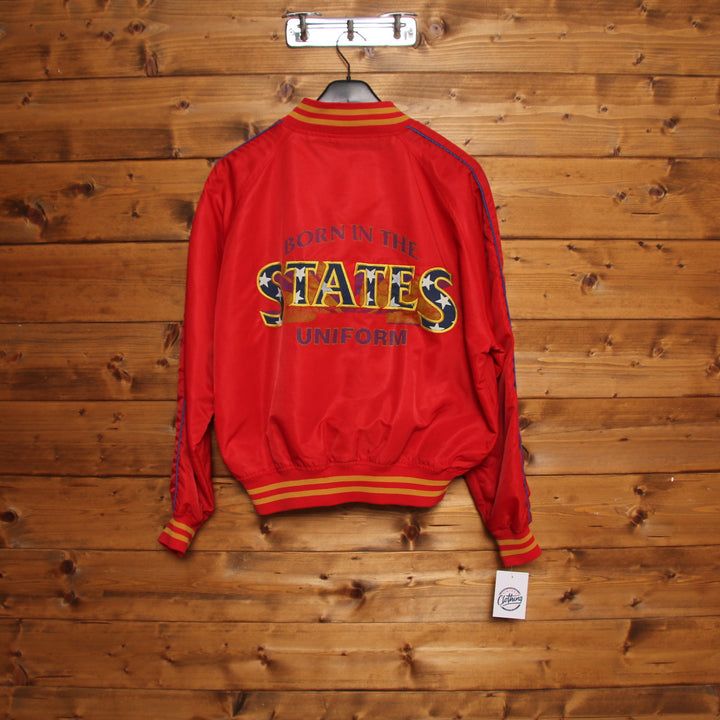 Uniform Varsity Jacket Vintage 80' Rosso Taglia M Unisex Made in Korea