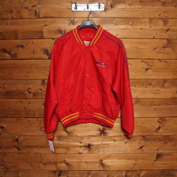 Uniform Varsity Jacket Vintage 80' Rosso Taglia M Unisex Made in Korea