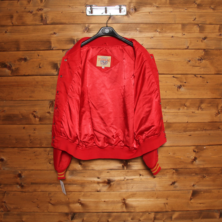 Uniform Varsity Jacket Vintage 80' Rosso Taglia M Unisex Made in Korea