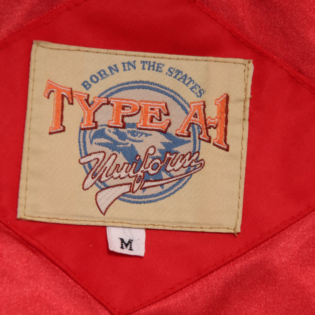 Uniform Varsity Jacket Vintage 80' Rosso Taglia M Unisex Made in Korea