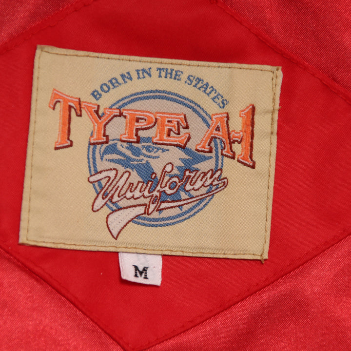 Uniform Varsity Jacket Vintage 80' Rosso Taglia M Unisex Made in Korea