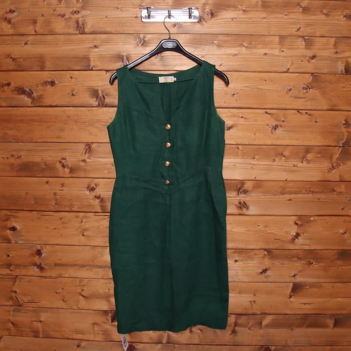 Valentino Miss V Vestito Vintage Verde Taglia 46 Donna