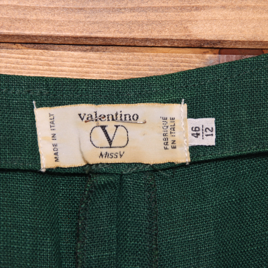 Valentino Miss V Vestito Vintage Verde Taglia 46 Donna