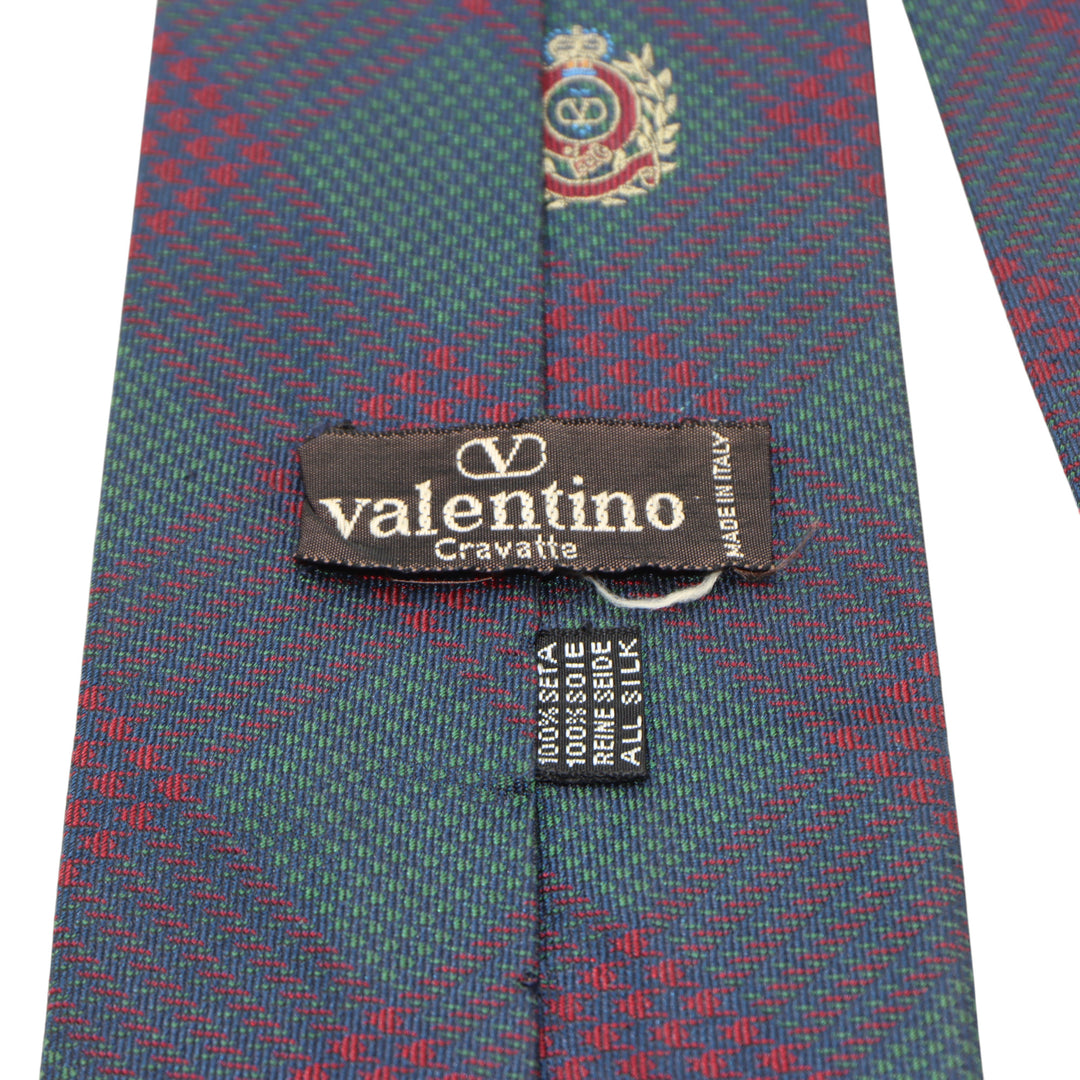 Valentino Cravatta Verde in Seta Uomo