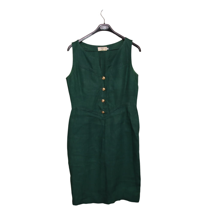 Valentino Miss V Vestito Vintage Verde Taglia 46 Donna