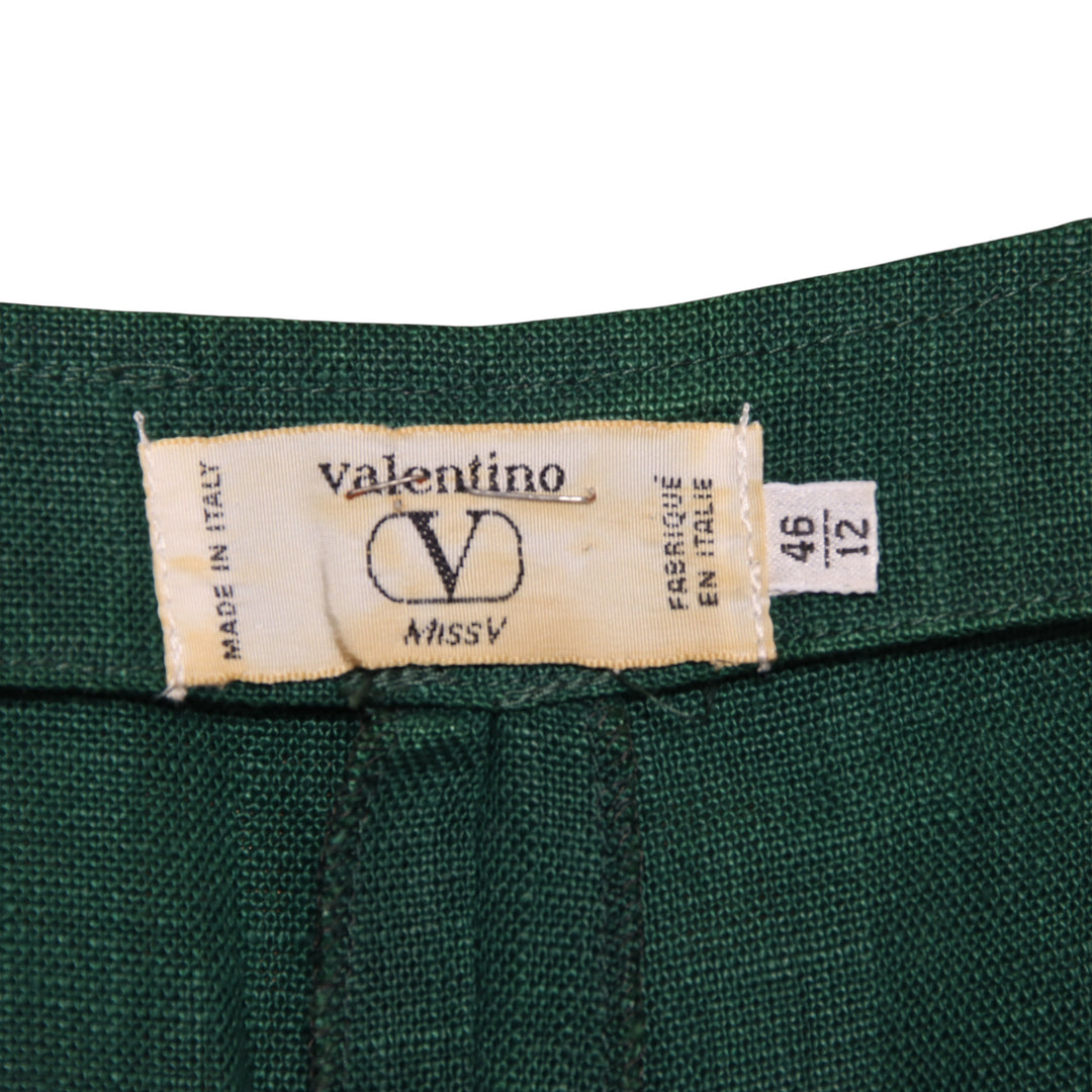 Valentino Miss V Vestito Vintage Verde Taglia 46 Donna