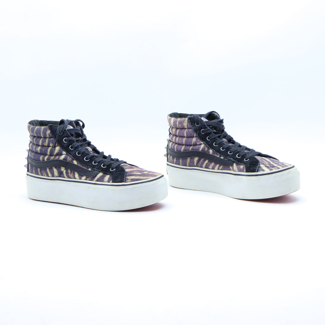 Vans SK8-Hi Platform Sneakers Nere e Marroni con Borchie Numero 37 Donna