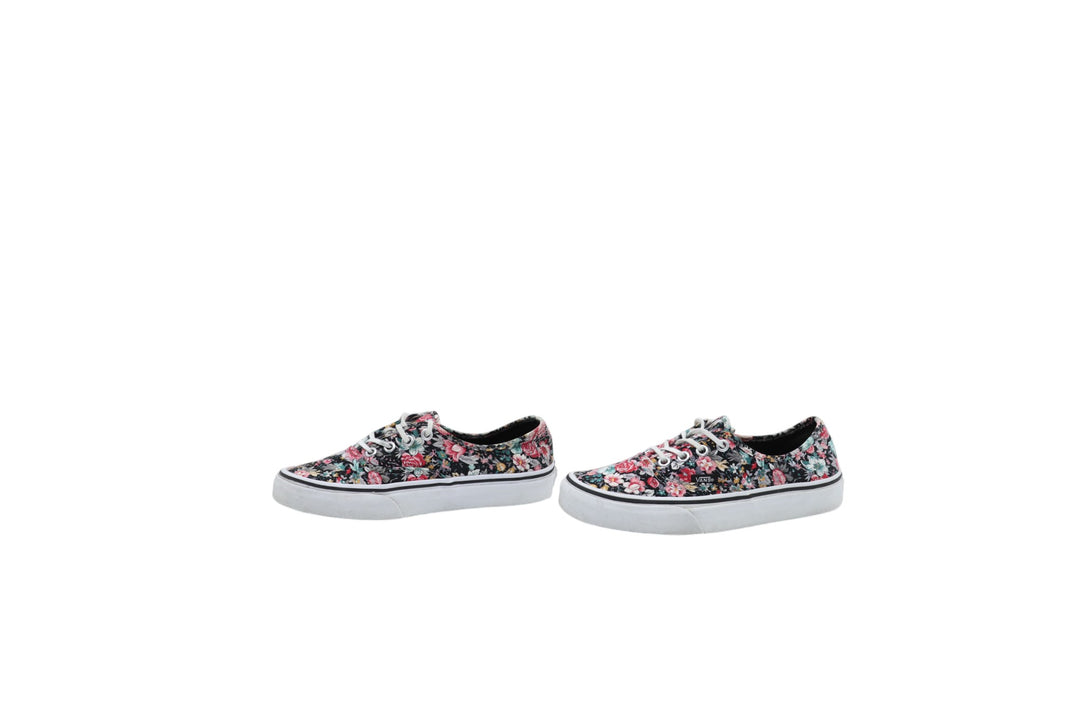 Vans Authentic Basse Nero a Fiori Eur 36 Unisex