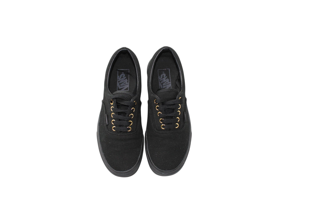 Vans ERA scarpe Nero Basse Eur 38.5 UK 5.5 US Mens 6.5 US Women 8 occhielli oro