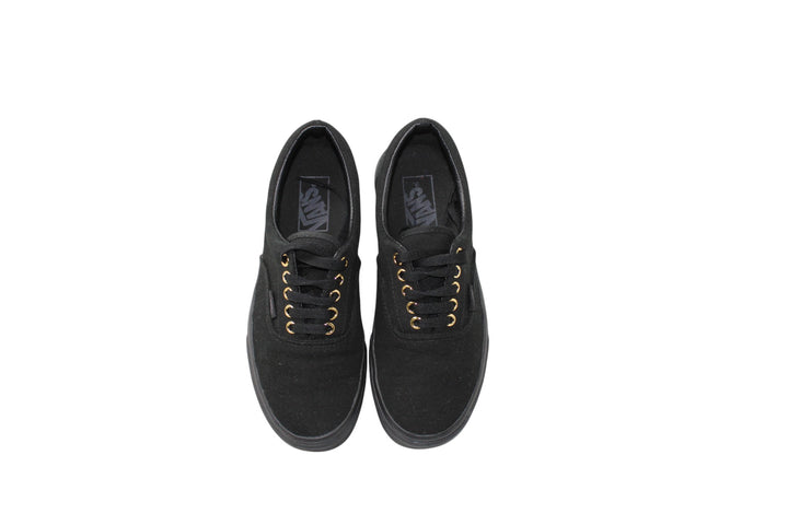 Vans ERA scarpe Nero Basse Eur 38.5 UK 5.5 US Mens 6.5 US Women 8 occhielli oro
