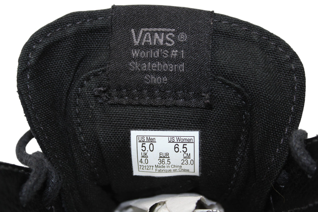 Vans SK8-HI scarpe Nero Alte Eur 36.5 UK 4 US Mens 5 US Women 6.5 in Camoscio