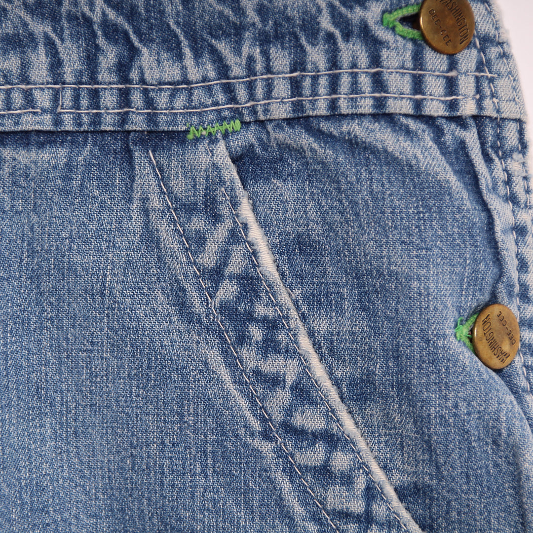 Washington Dee Cee Salopette di Jeans Vintage Denim Taglia S Unisex