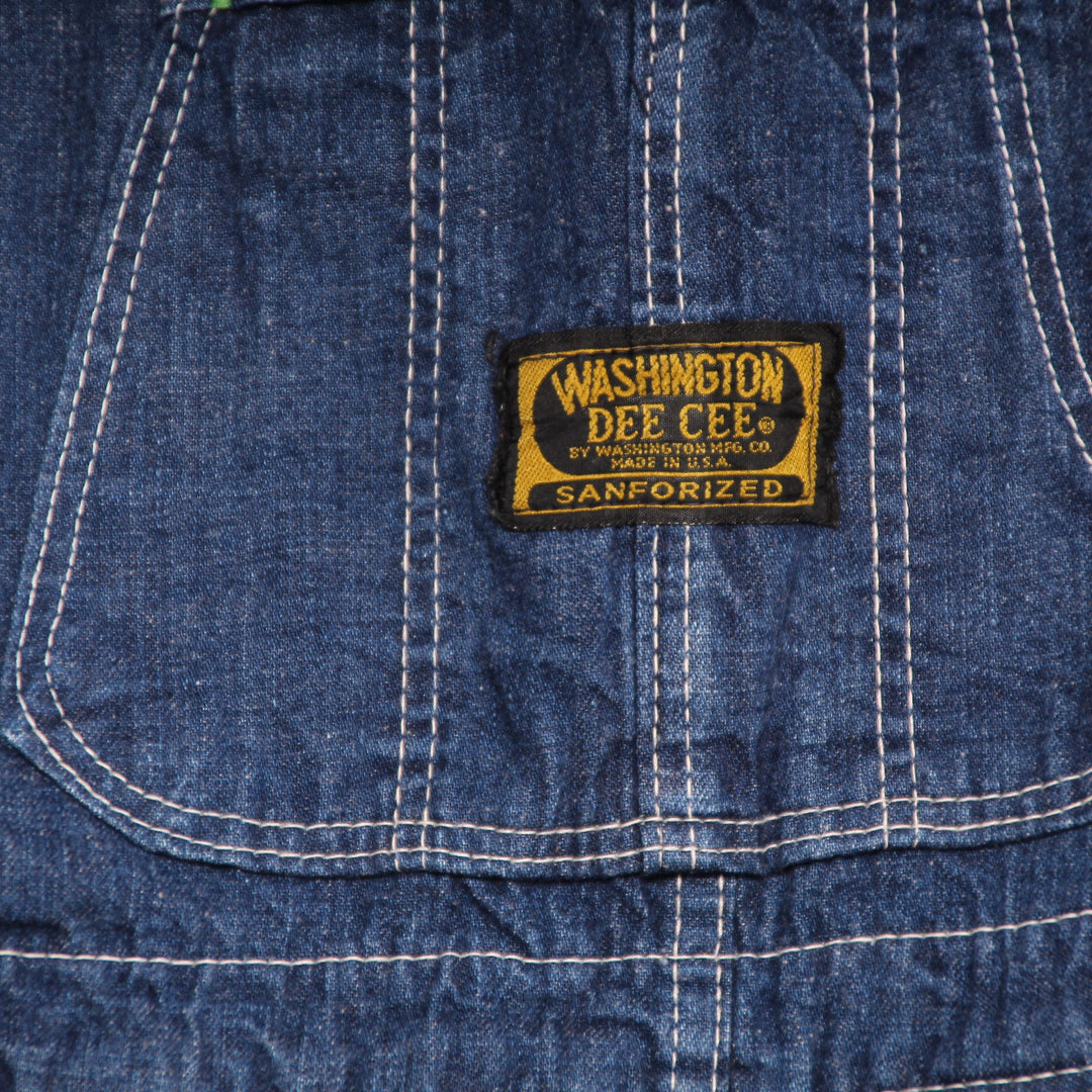 Washington Dee Cee Salopette di Jeans Vintage Denim W26 Unisex