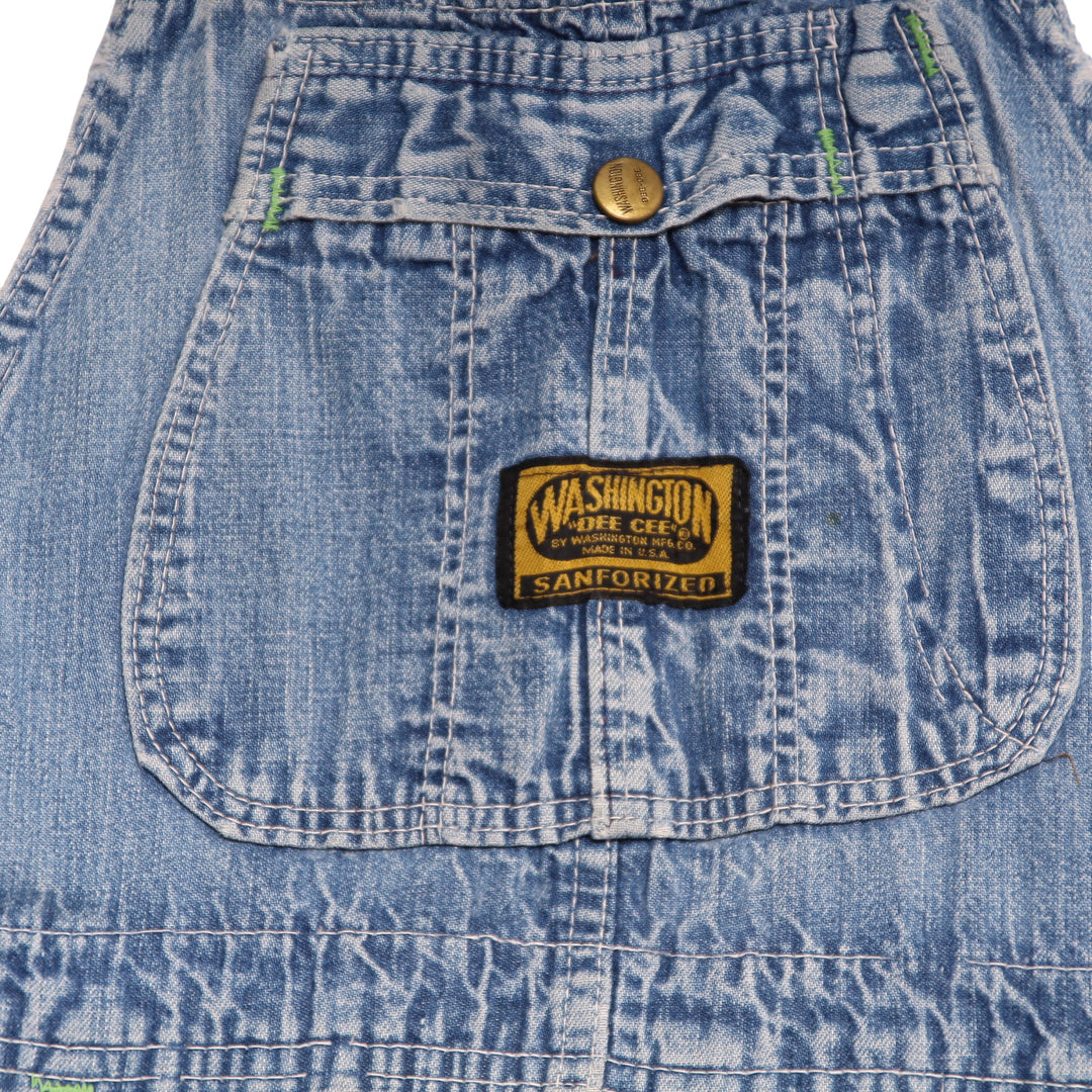 Washington Dee Cee Salopette di Jeans Vintage Denim Taglia S Unisex