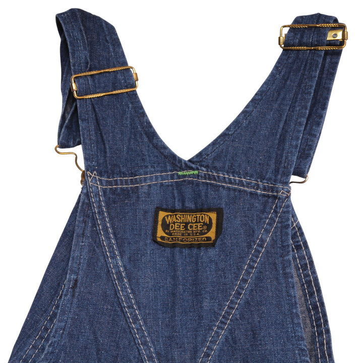 Washington Dee Cee Salopette di Jeans Vintage Denim W26 Unisex